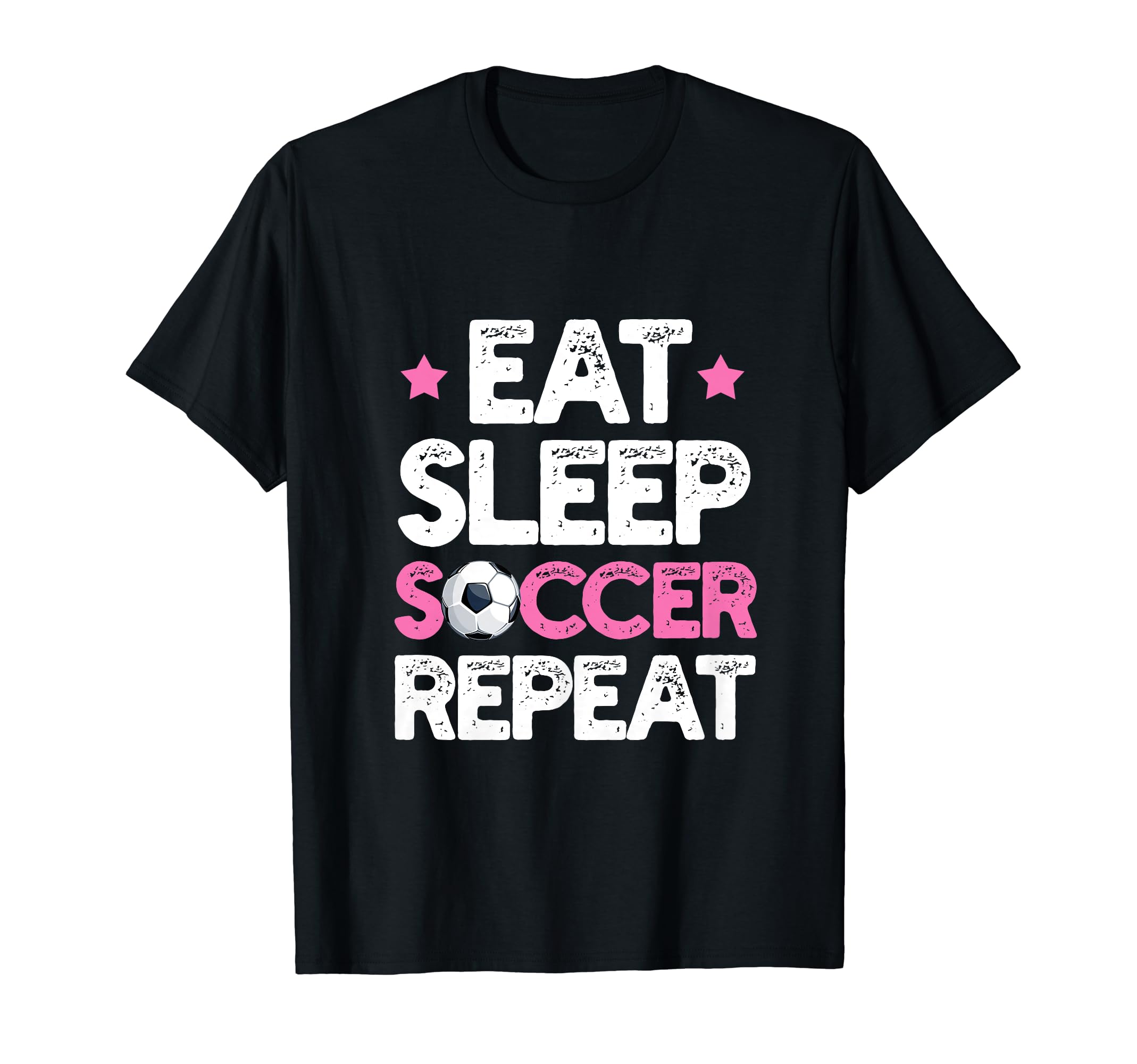 Eat Sleep Soccer Repeat Funny Soccer T-Shirt - Minimalist Print Men Women