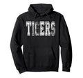 Tigers Mascot Distressed School Hoodie - Fun Novelty Design Men Women