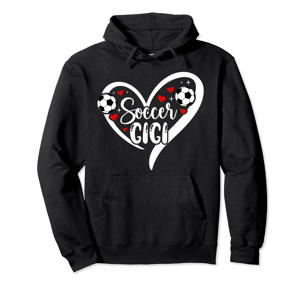 Soccer Gigi Heart Grandma Gigi Hoodie - Fun Novelty Design for Adults