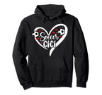 Soccer Gigi Heart Grandma Gigi Hoodie - Fun Novelty Design for Adults