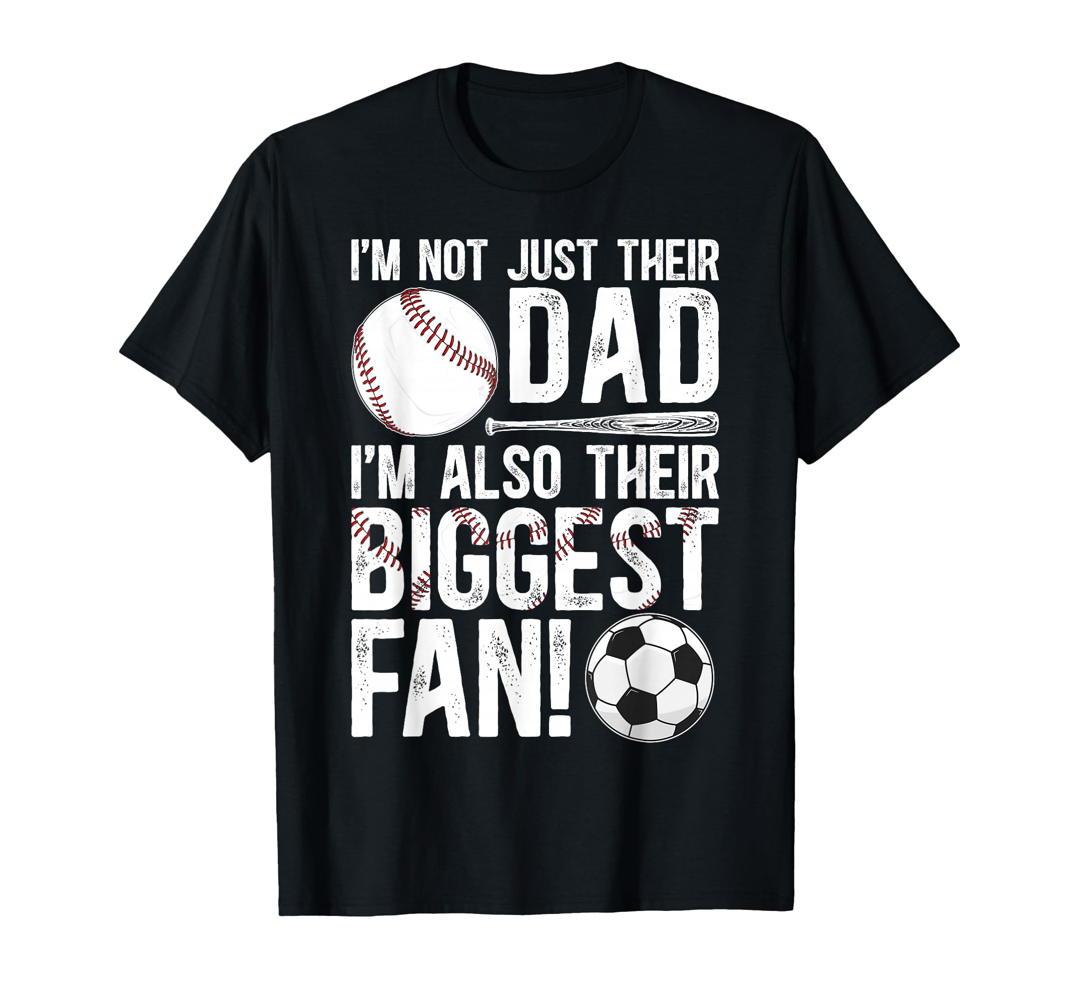 Their Biggest Fan Baseball Soccer T-Shirt - Casual Everyday Wear Men Women