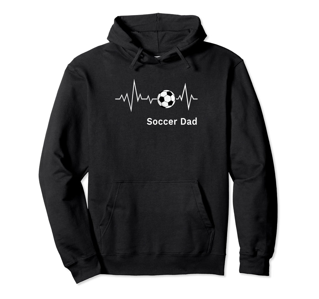 Soccer Papa Soccer Dad Heartbeat Hoodie - Custom Art Print Unisex