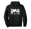 Peace Love Soccer Funny Soccer Player Hoodie - Aesthetic Graphic Unisex