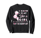 Soccer And Football Flowers Sweatshirt - Fun Novelty Design Men Women
