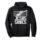 Jesus Saves Soccer Football Hoodie - Aesthetic Graphic for Adults