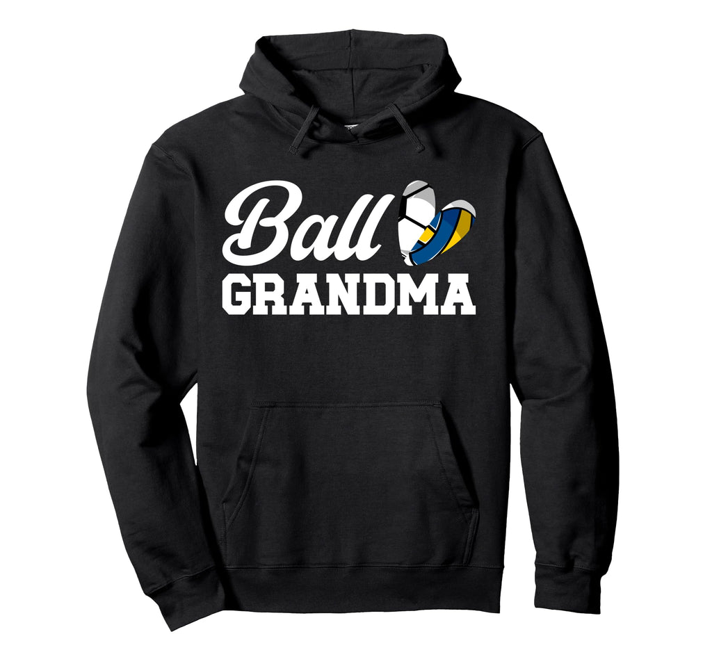 Ball Grandma Heart Volleyball Soccer Hoodie - Custom Art Print Unisex