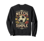 Soccer Player Soccer Training Sweatshirt - Minimalist Print for Adults