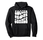 Soccer Mom Summer Groovy Mothers Day Hoodie - Trendy Graphic Unisex
