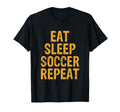 Eat Sleep Soccer Repeat T-Shirt - Casual Everyday Wear for Adults