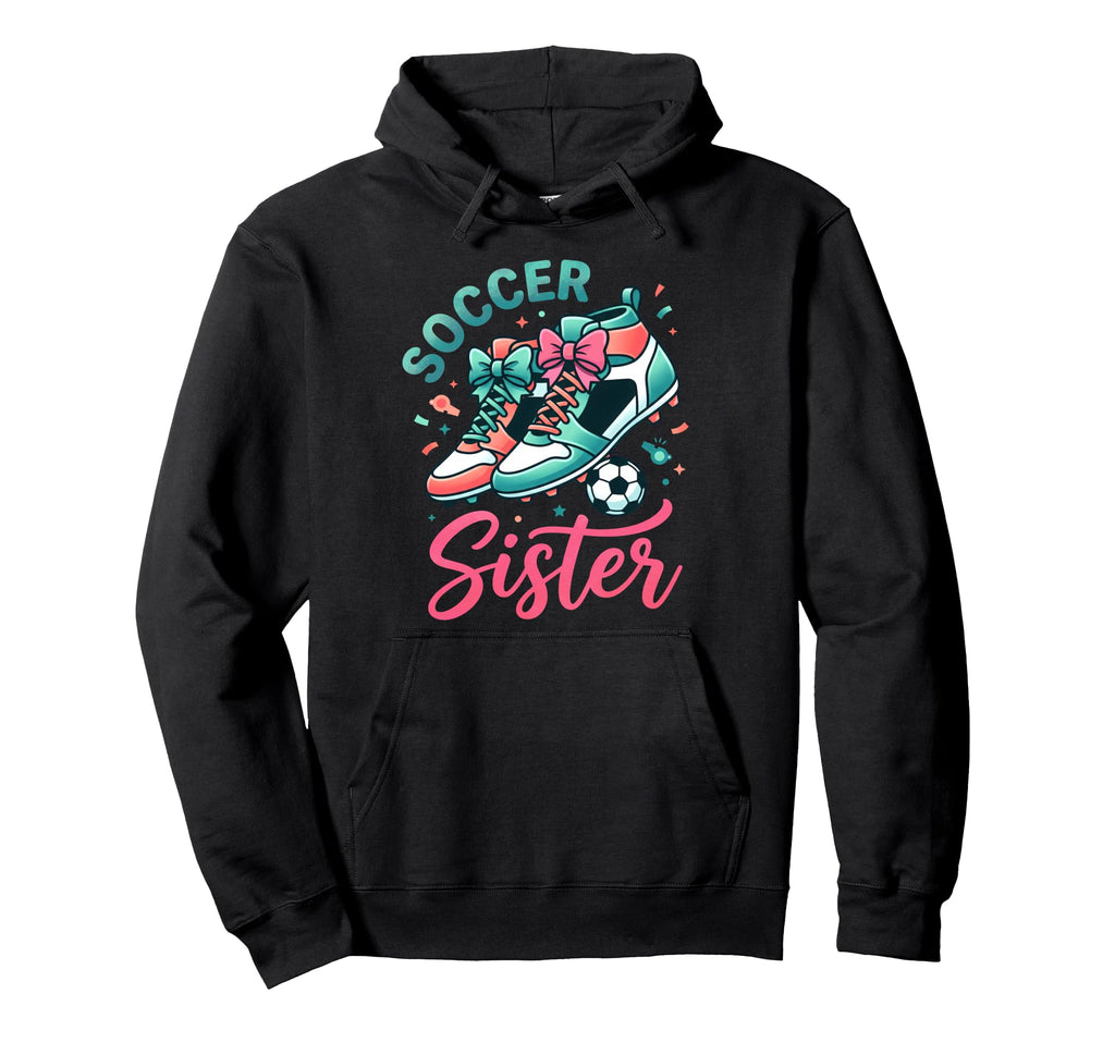 Soccer Sister Coquette Bow Shoes Girly Hoodie - Aesthetic Graphic Unisex