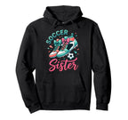Soccer Sister Coquette Bow Shoes Girly Hoodie - Aesthetic Graphic Unisex