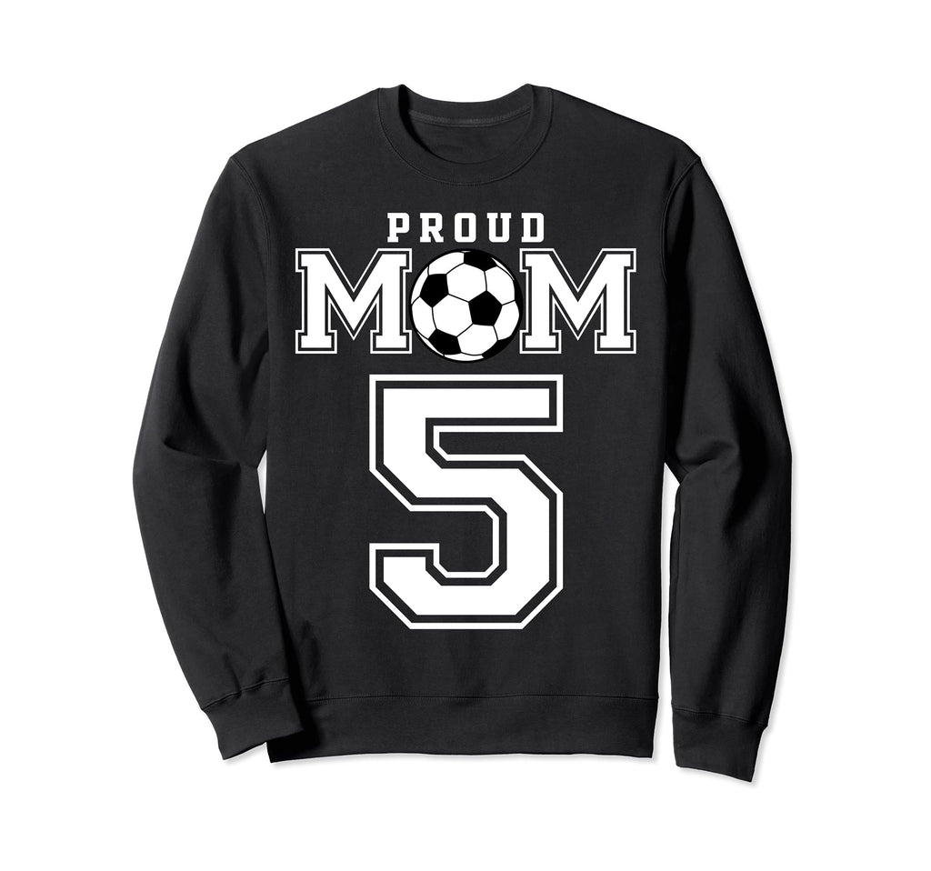 Number 5 Custom Proud Soccer Futbol Sweatshirt - Graphic Print for Adults