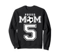 Number 5 Custom Proud Soccer Futbol Sweatshirt - Graphic Print for Adults