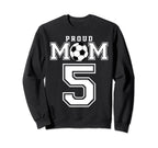 Number 5 Custom Proud Soccer Futbol Sweatshirt - Graphic Print for Adults