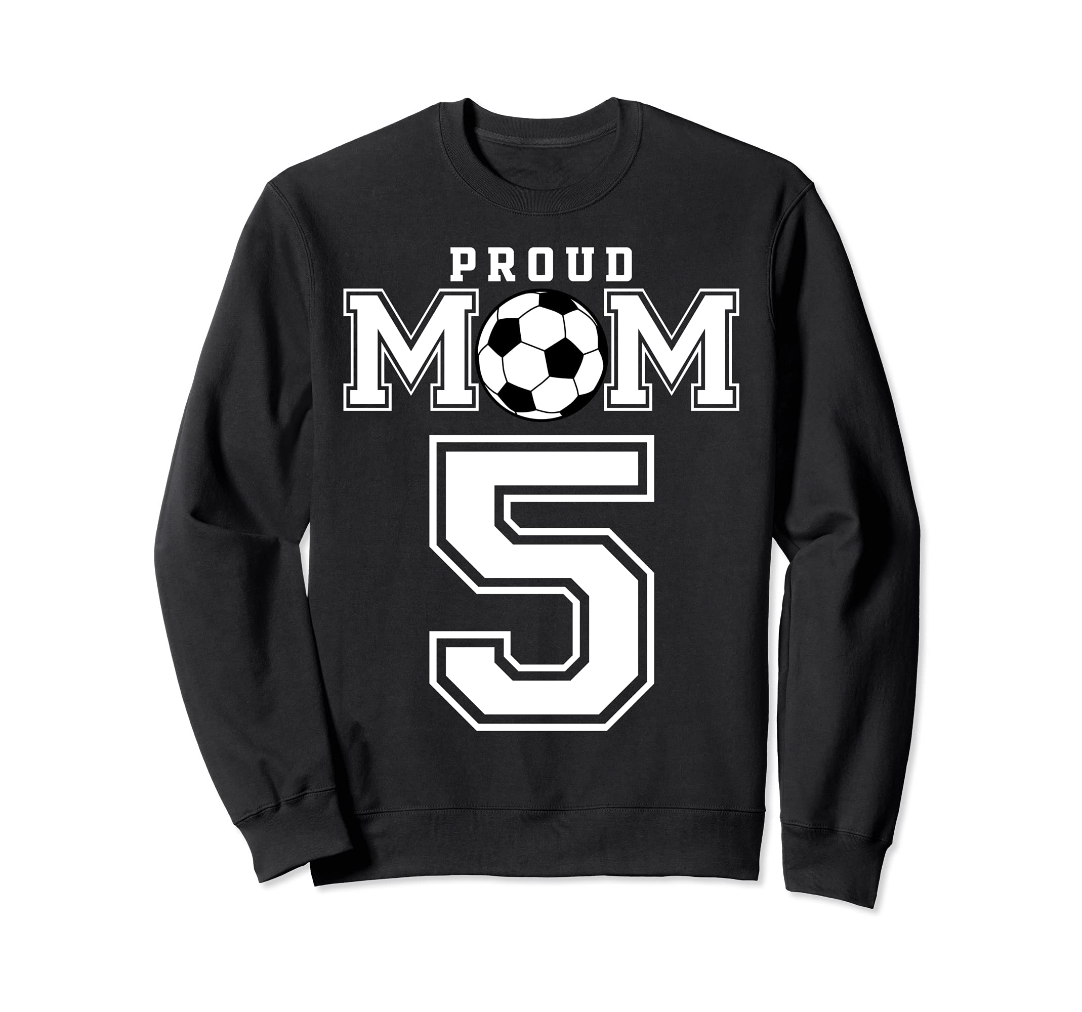 Number 5 Custom Proud Soccer Futbol Sweatshirt - Graphic Print for Adults