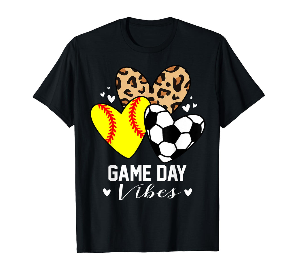 Game Day Vibes Funny Soccer Softball T-Shirt - Streetwear Style for Adults