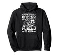 Born To Play Soccer Forced To Work Hoodie - Custom Art Print for Adults