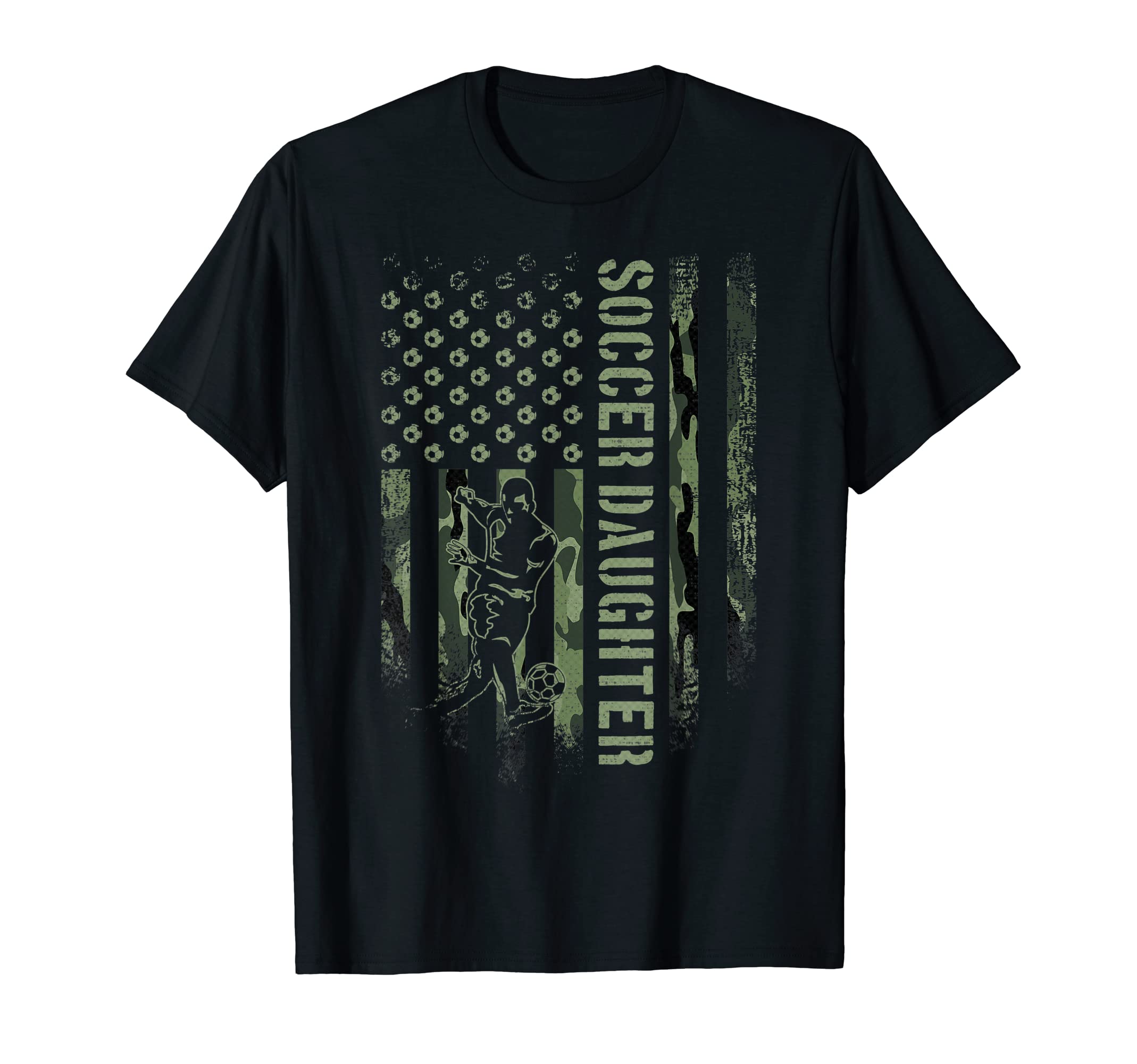 Usa Camouflage Proud Soccer T-Shirt - Casual Everyday Wear for Adults