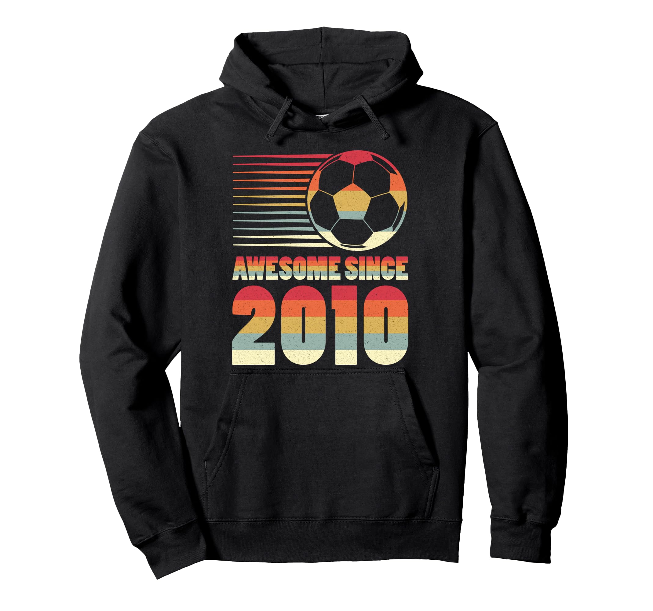 Awesome Since 2010 Soccer 16Th Birthday Hoodie - Fun Novelty Design Unisex
