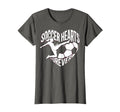 Soccer Hearts Forever Womens T-Shirt - Aesthetic Graphic for Adults