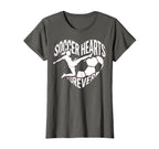 Soccer Hearts Forever Womens T-Shirt - Aesthetic Graphic for Adults