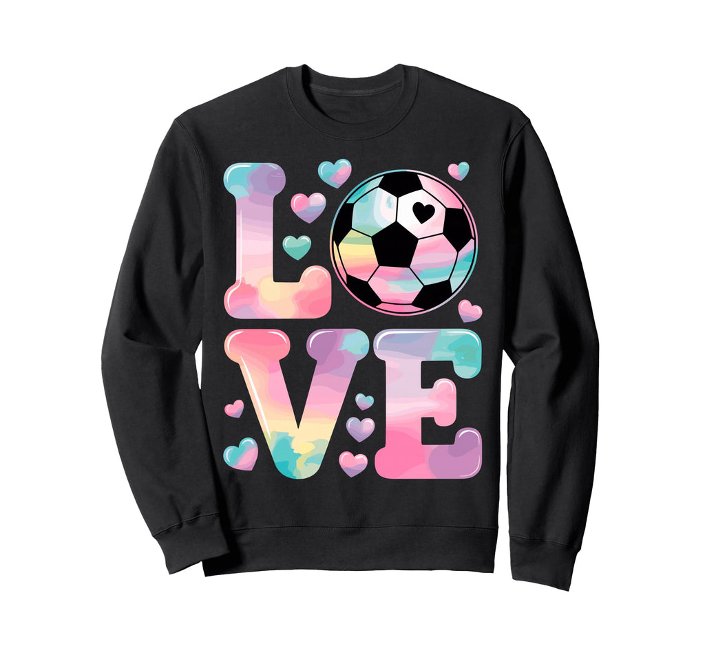 I Love Soccer Goalie Player Fan Game Day Sweatshirt - Graphic Print Unisex