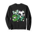 Bow Soccer Checkered Flowers Sweatshirt - Aesthetic Graphic for Adults