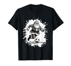 Santa Playing Soccer Sports Team T-Shirt - Novelty Apparel Unisex