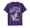 Feral Soccer Mom Raccoon Soccer Player T-Shirt - Unique Graphic Men Women