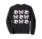 Soccer Coquette Bow Soccer Sweatshirt - Fun Novelty Design for Adults