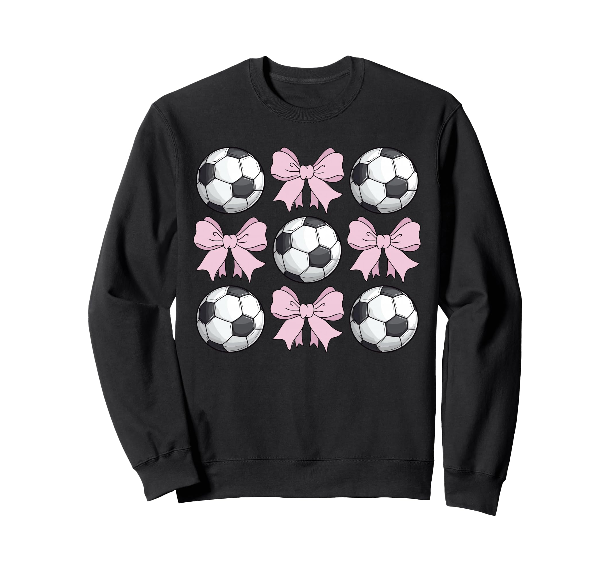 Soccer Coquette Bow Soccer Sweatshirt - Fun Novelty Design for Adults