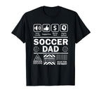 Soccer Dad Funny Contents Sports T-Shirt - Minimalist Print for Adults