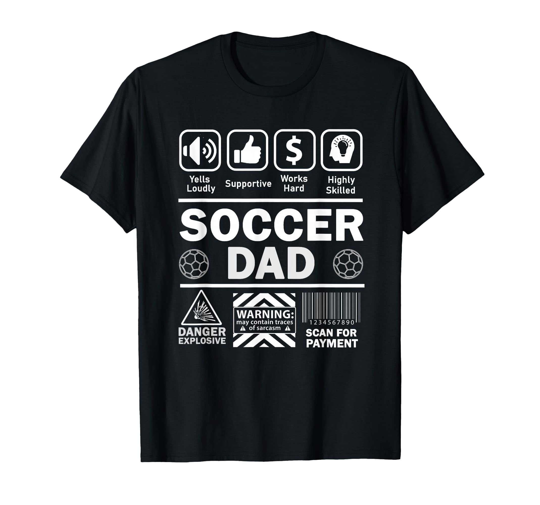 Soccer Dad Funny Contents Sports T-Shirt - Minimalist Print for Adults