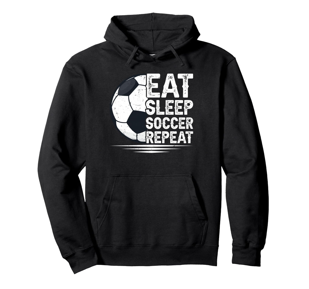 Eat Sleep Soccer Repeat Soccer Player Hoodie - Minimalist Print Men Women