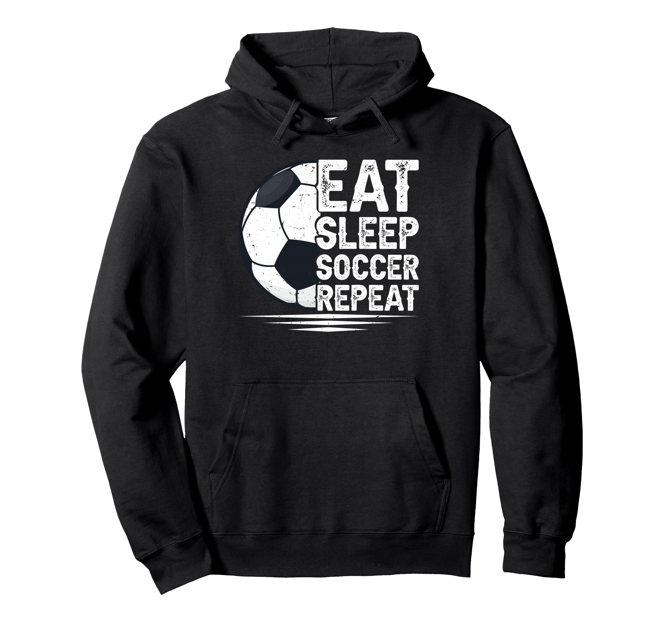 Eat Sleep Soccer Repeat Soccer Player Hoodie - Minimalist Print Men Women