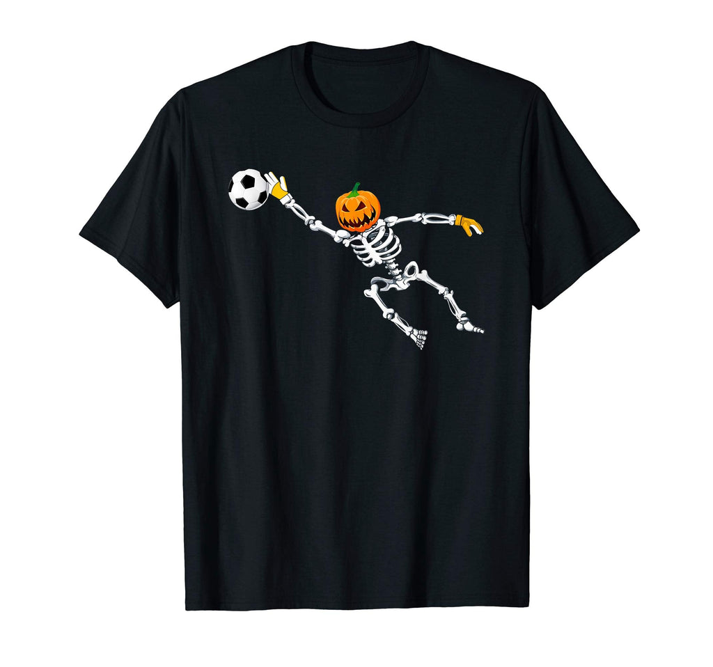 Skeleton Soccer Goalkeeper T-Shirt - Casual Everyday Wear Men Women
