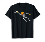 Skeleton Soccer Goalkeeper T-Shirt - Casual Everyday Wear Men Women