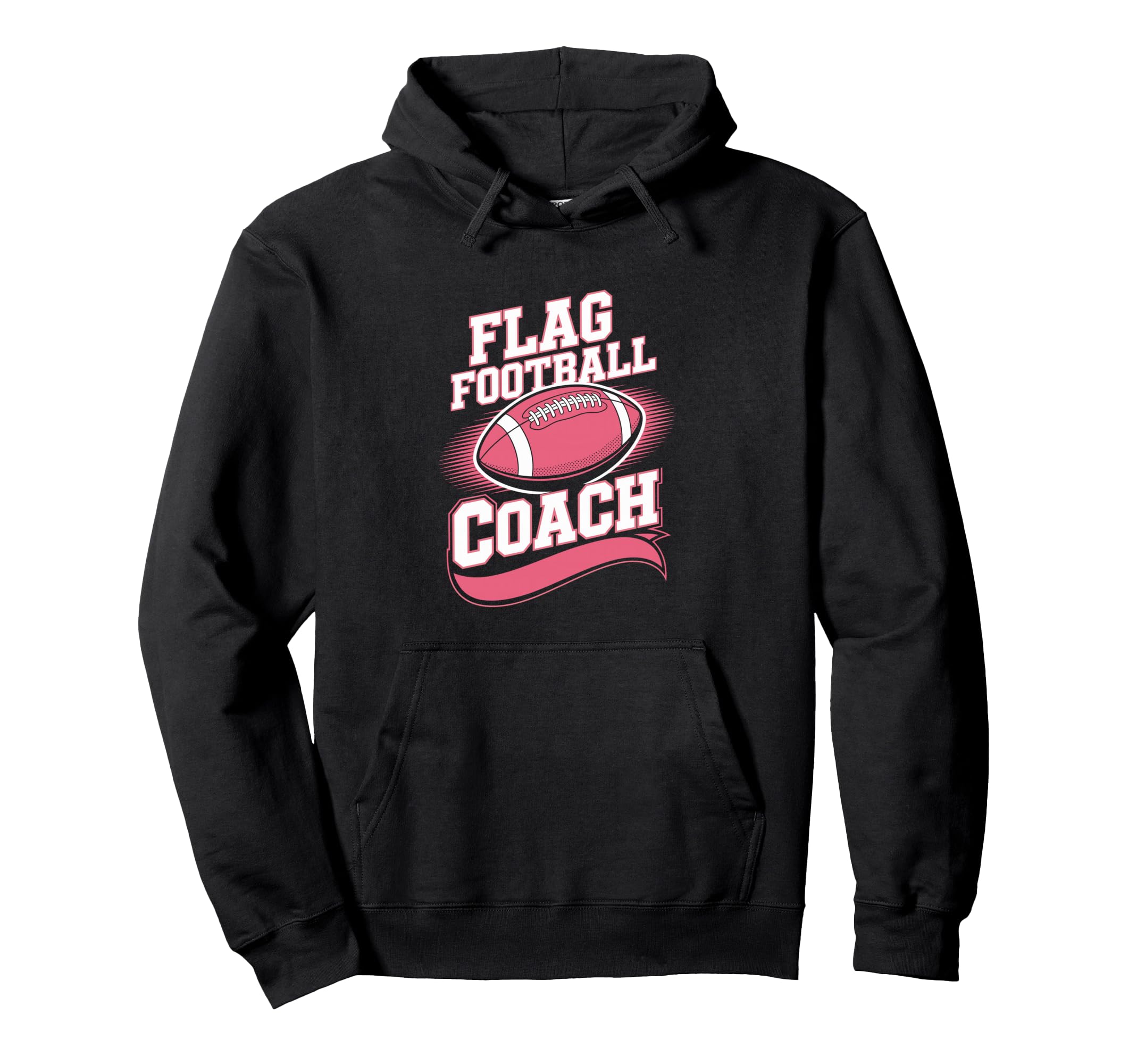 Flag Football Coach Hoodie - Minimalist Print for Adults