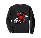 Valentine Soccer Heart Funny Sweatshirt - Casual Everyday Wear Unisex