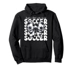 Just Who Loves Soccer Mom Coquette Bow Hoodie - Minimalist Print Unisex