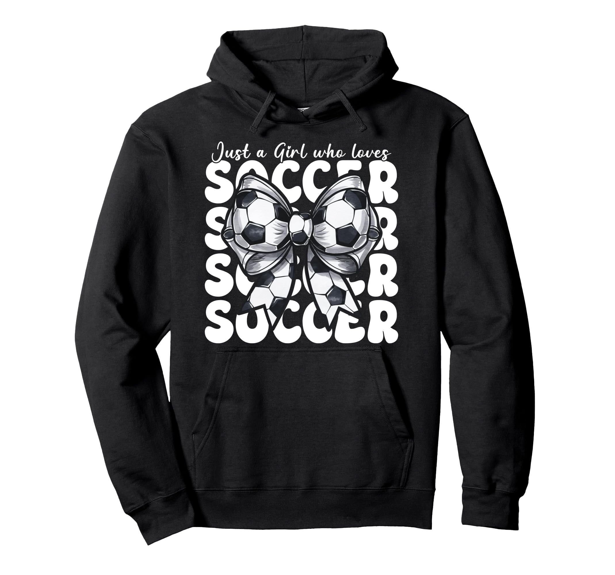 Just Who Loves Soccer Mom Coquette Bow Hoodie - Minimalist Print Unisex