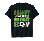 Grampy Birthday Soccer Group Family T-Shirt - Fun Novelty Design Men Women