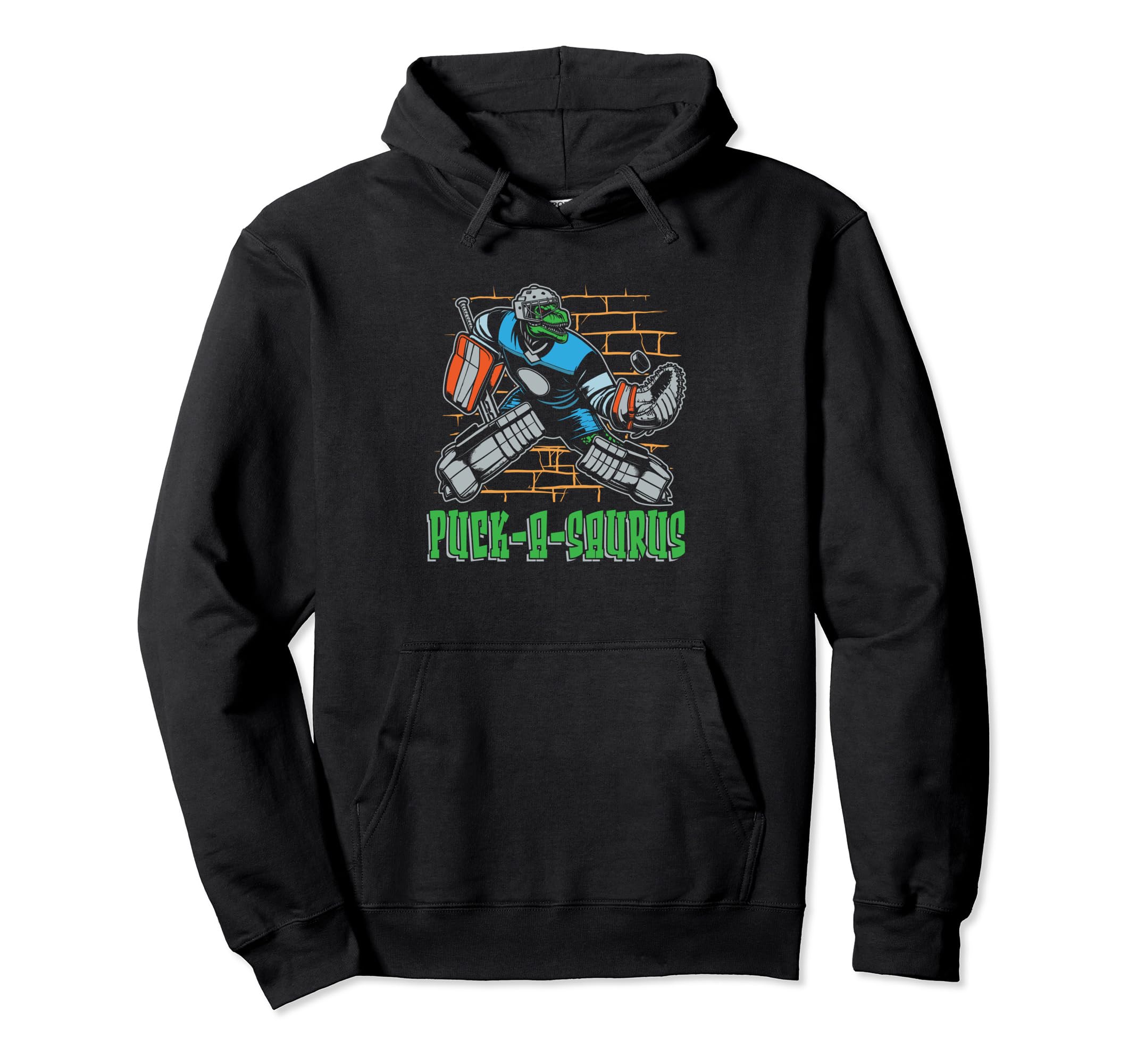 Hockey Goalkeeper T Rex Ice Hockey Hoodie - Novelty Apparel for Adults