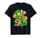 Dabbing St Patricks Day Playing Soccer T-Shirt - Novelty Apparel Men Women