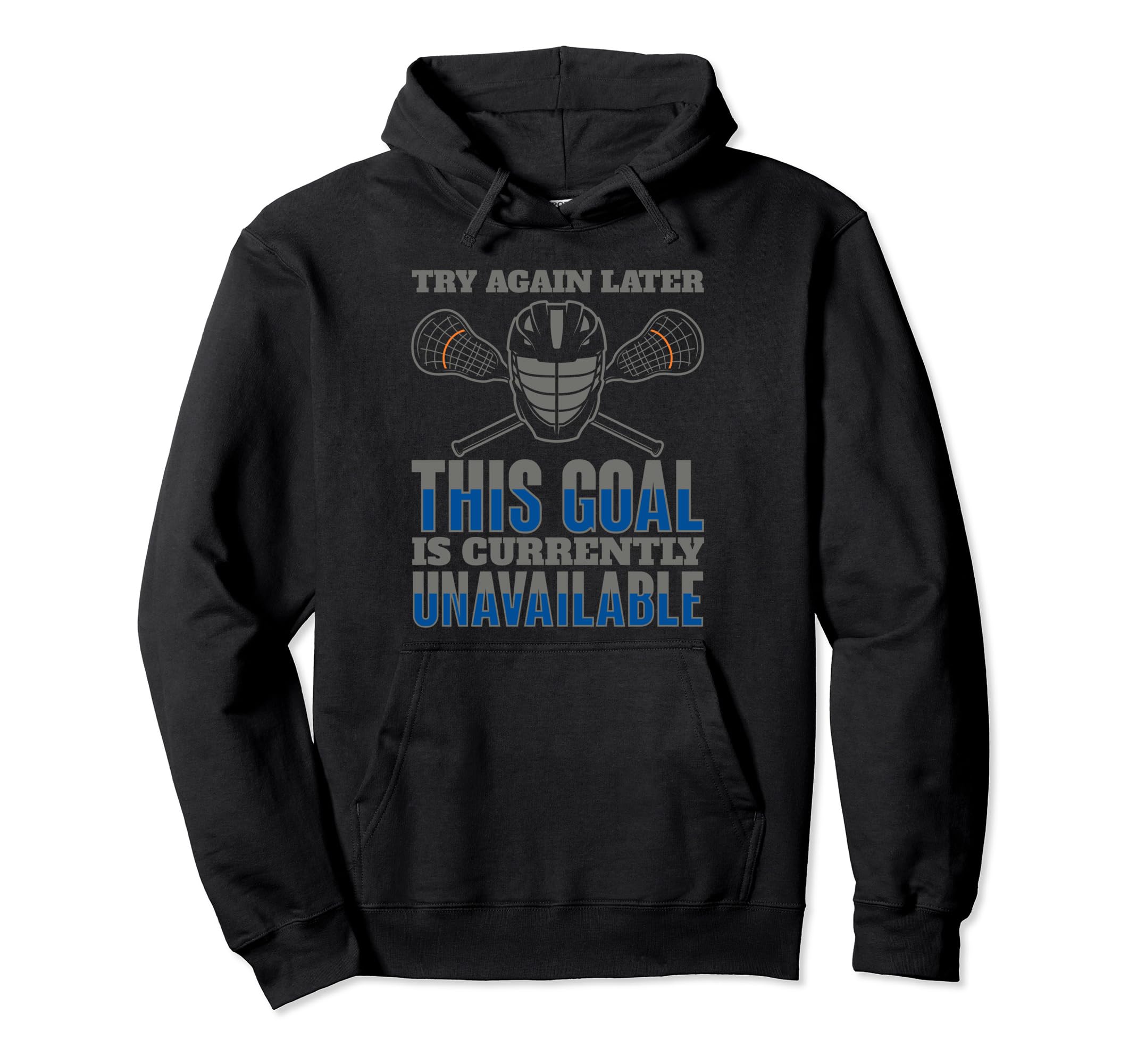 Goalkeeper Lacrosse Player Lax Goalie Hoodie - Graphic Print for Adults