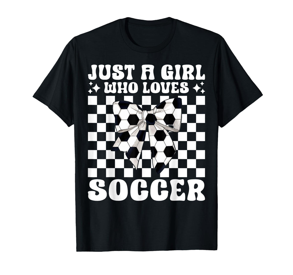 Just Who Loves Soccer Coquette Bow T-Shirt - Aesthetic Graphic Men Women