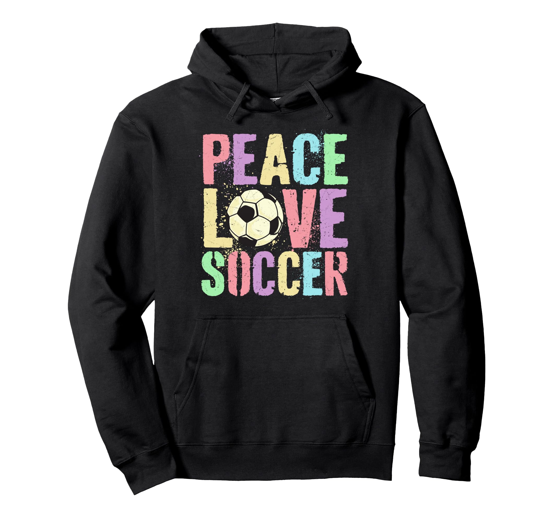 Peace Love Soccer Score Club Mom Hoodie - Casual Everyday Wear Men Women