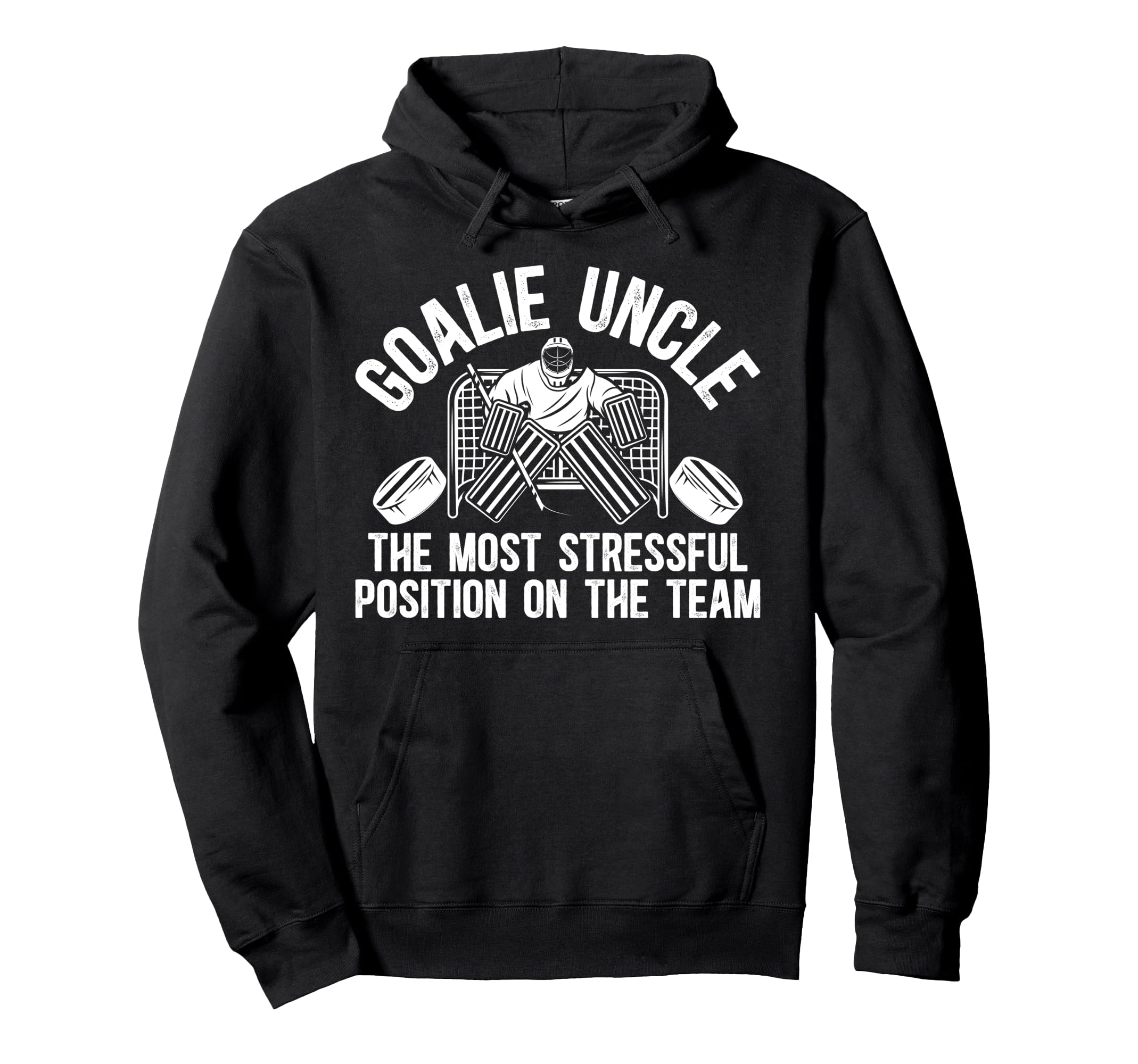 Funny Hockey Goalie Uncle Hockey Hoodie - Custom Art Print for Adults