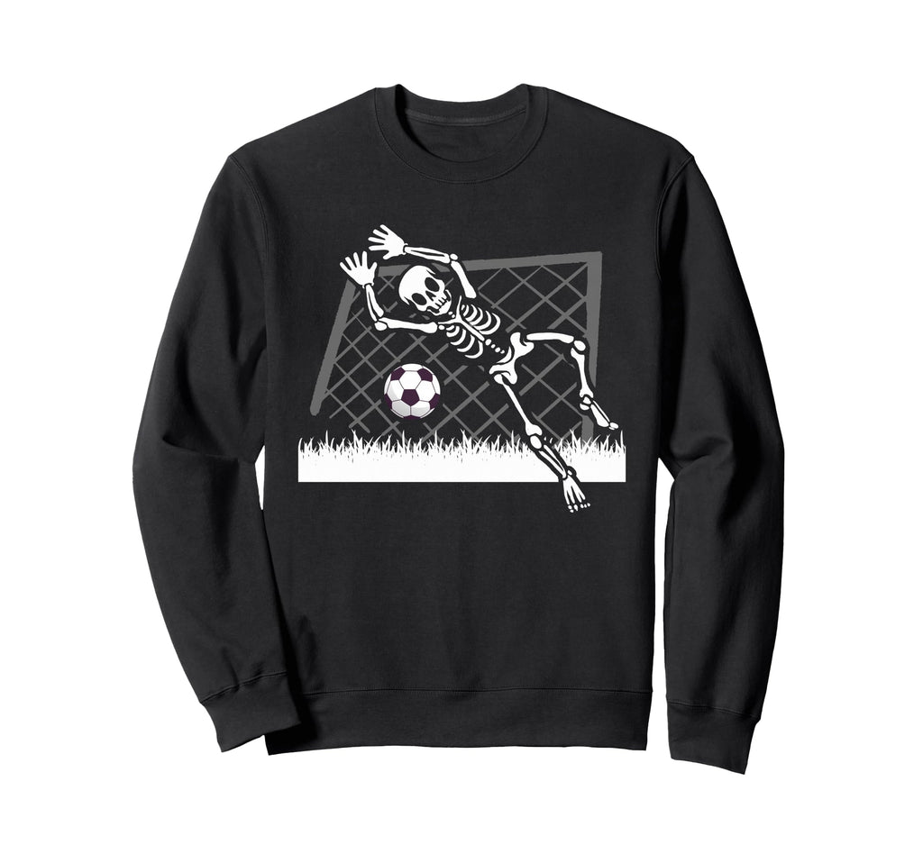 Skeleton Soccer Funny Halloween Party Sweatshirt - Trendy Graphic Unisex