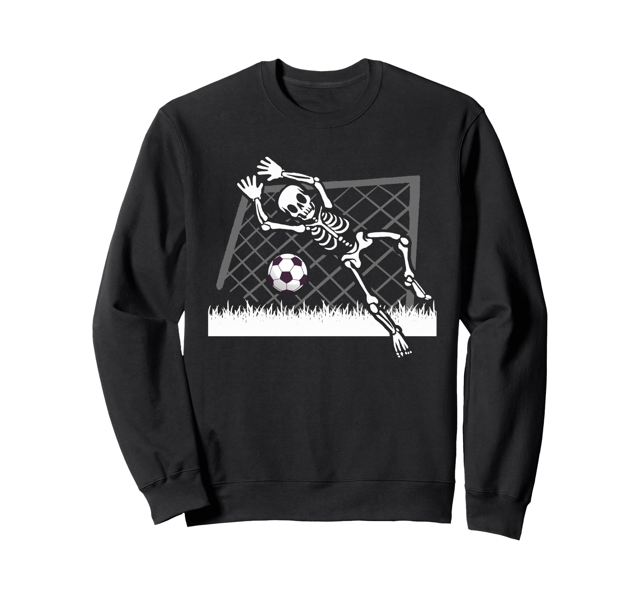 Skeleton Soccer Funny Halloween Party Sweatshirt - Trendy Graphic Unisex